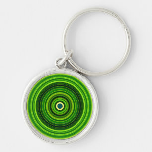 Geometrische groene Mandala Design-64555 Sleutelhanger