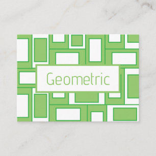 Geometrische groenwitte rechthoeken visitekaartje