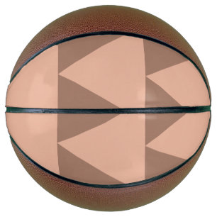 Geometrische grote driehoeken Mocha Mousse Dusty P Basketbal