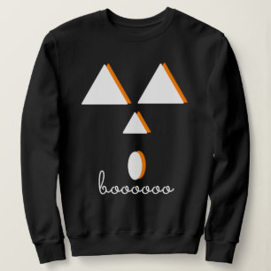 Geometrische Halloween Pompoen Gezicht Trui