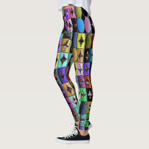 Geometrische Harlekijn Leggings