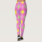 Geometrische Harlequin Carnaval Leggings (Achterkant)