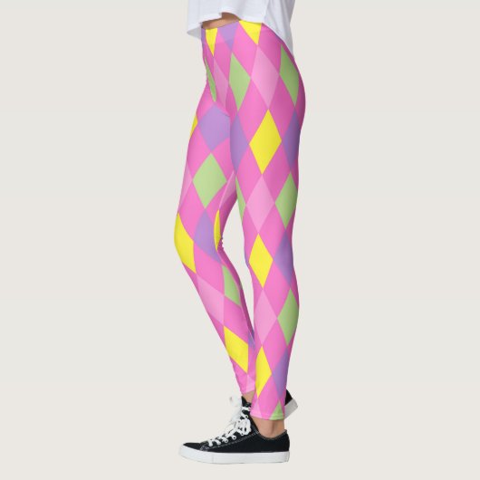 Geometrische Harlequin Carnaval Leggings (Links)