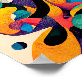 "Geometrische harmonie" — Abstract digitaal Poster (Hoek)