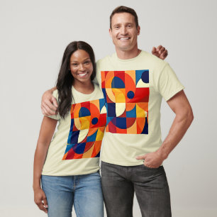 Geometrische Harmonie: Kunstzinnig Ontwerp T-shirt