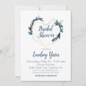 Geometrische hart bruids douche uitnodiging (Voorkant)