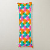 Geometrische harten in psychedelische kleuren (1) lichaamskussen (Voorkant Verticaal)