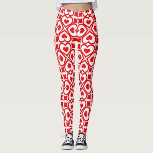 geometrische harten leggings (Voorkant)