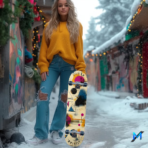 Geometrische hedendaagse Abstracte en dynamische v Skateboard