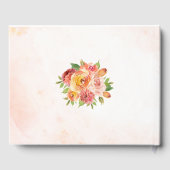 Geometrische Herfst Bloemen Waterverf Bruiloft Gastenboek (Achterkant)