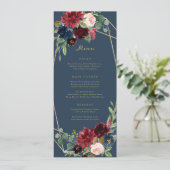 Geometrische Herfst Elegance Menu (Staand voorkant)