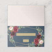 Geometrische Herfst Elegance Place Card (Buitenkant ongevouwen)