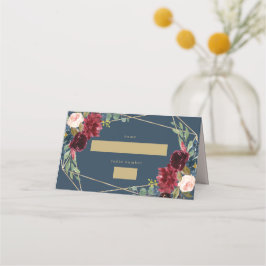 Geometrische Herfst Elegance Place Card