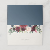 Geometrische Herfst Elegance Place Card (Buitenkant ongevouwen)