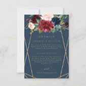 Geometrische herfst elegantiedetails kaart (Voorkant)