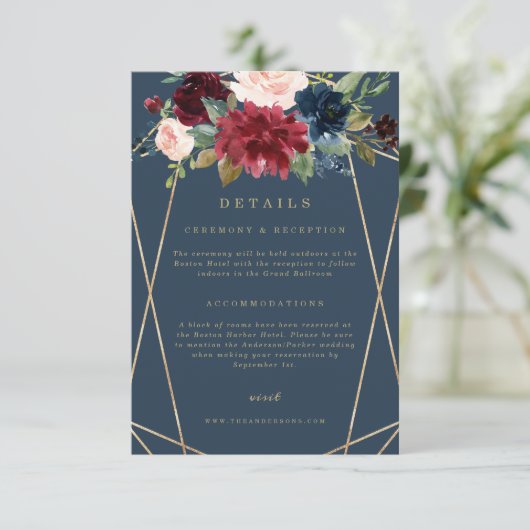 Geometrische herfst elegantiedetails kaart (Staand voorkant)