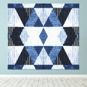 Geometrische herhaling: gestructureerde achtergron canvas afdruk (Insitu (Houten vloer))