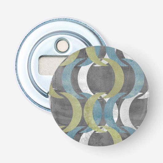Geometrische herhaling I Button Flesopener (Voorkant)