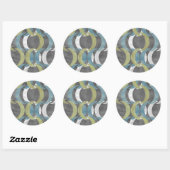 Geometrische herhaling I Ronde Sticker (Vel)