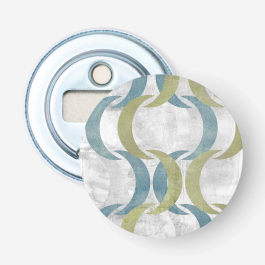 Geometrische herhaling III Button Flesopener (Voorkant)