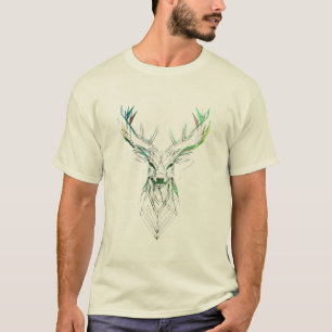 Geometrische hertfacetten van de wildernis Het Sti T-shirt