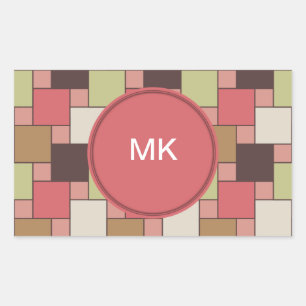 Geometrische het Kabinet van het kruid Rechthoekige Sticker