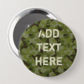 geometrische hexagon camouflage ronde button 4,0 cm (Voorkant /achterkant)