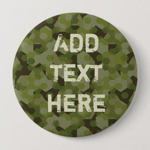 geometrische hexagon camouflage ronde button 4,0 cm