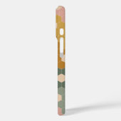 Geometrische hexagon Floral is een aardroze roze Case-Mate iPhone Case (Achterkant / Links)