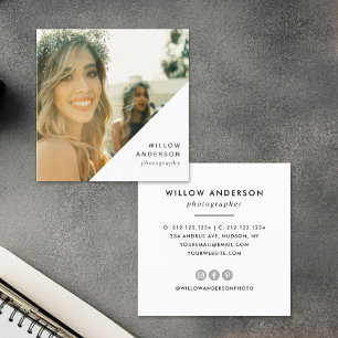 geometrische hoek   Moderne minimale fotografie Vierkante Visitekaartje