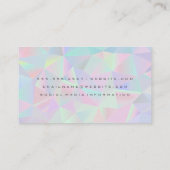 Geometrische holografische achtergrond | Beauty Lo Visitekaartje (Achterkant)