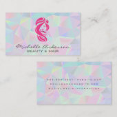 Geometrische holografische achtergrond | Beauty Lo Visitekaartje (Voorkant / Achterkant)