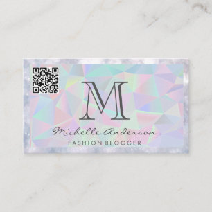 Geometrische holografische achtergrond QR-scan Visitekaartje