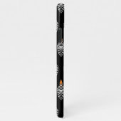 Geometrische Hoopoe Bird Pattern op Black iPhone Hoesje (Rechterkant)