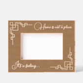 Geometrische Housewarming Custom Wood Afbeelding L Gegraveerde Lijstjes (Voorkant)