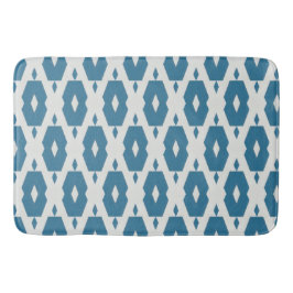 Geometrische Indigo Diamond Bath Mat Large