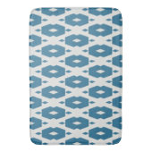 Geometrische Indigo Diamond Bath Mat Large (Voorkant Verticaal)