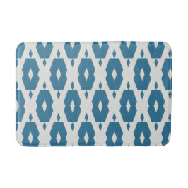 Geometrische Indigo Diamond Bath Mat Medium