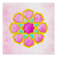 Geometrische islamitische kunst roze