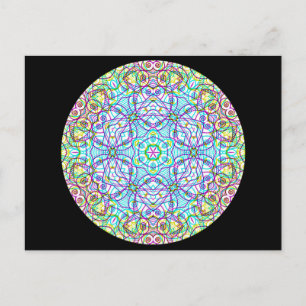 Geometrische kaleidoscoop Mandala Briefkaart