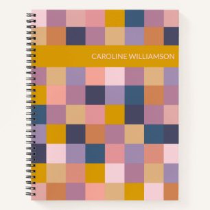 Geometrische kassa in Paars, speciaal gepersonalis Notitieboek