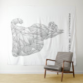 Geometrische Kat Moderne Minimaal Cute Abstract Tr Wandkleed (In Situ (horizontaal))