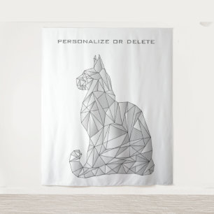 Geometrische kat Moderne Minimale Stomme Abstracte Wandkleed