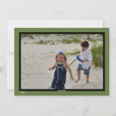 Geometrische Kerstboomgaard Platte Kerstkaart (Achterkant)