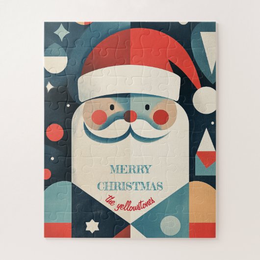 Geometrische kerstman legpuzzel (Verticaal)