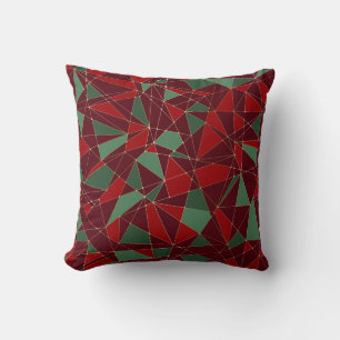 Geometrische Kerstmis moderne ontwerper feestelijk Kussen