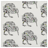 Geometrische kiwivogel stof (Swatch)