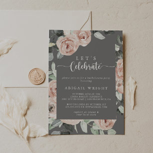 Geometrische Klassieke Floral Let's Celebrate Part Kaart