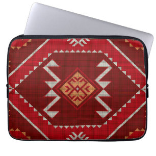 Geometrische klassieker kleurrijke trendy mode laptop sleeve