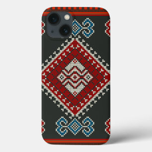 Geometrische klassieker mode-trendy kleurrijk iPhone 13 hoesje